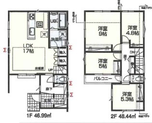 【間取り】 | 陽の光をたっぷりと浴びながら気持ち良く生活が出来ます。夢のマイホーム、夢ではなく実現出来ます！見学・ご相談等、お気軽にご連絡下さい。
