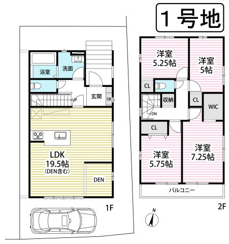 ◆家事動線良好な４ＬＤＫ◆全居室２面採光で陽当たり通風良好◆収納充実◆山科区川田西浦町１期の間取り