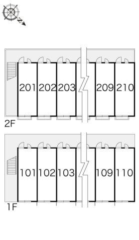 レオパレスやまきたの区画図