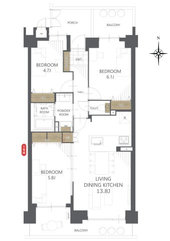 【間取り】原パーク・ホームズ 