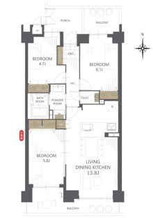 【間取り】原パーク・ホームズ 