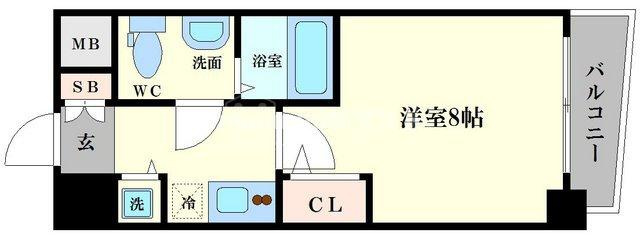 ラシュレエグゼ難波西の間取り
