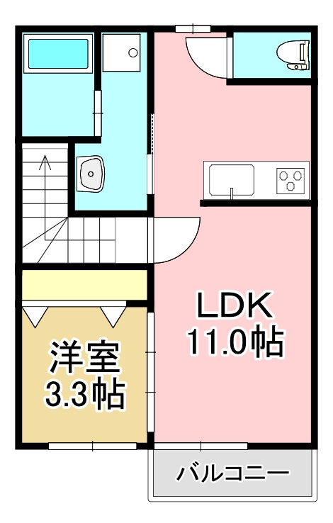 カローレ岡垣Ⅱの間取り