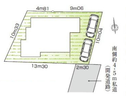 練馬区南大泉5丁目　土地42帖超　省エネ大型住宅　限定1棟の区画図