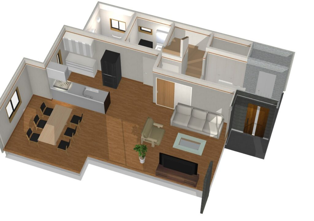 練馬区南大泉5丁目　土地42帖超　省エネ大型住宅　限定1棟の完成予想図