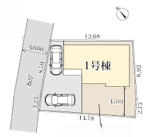 藤沢市長後全1棟　新築一戸建ての区画図