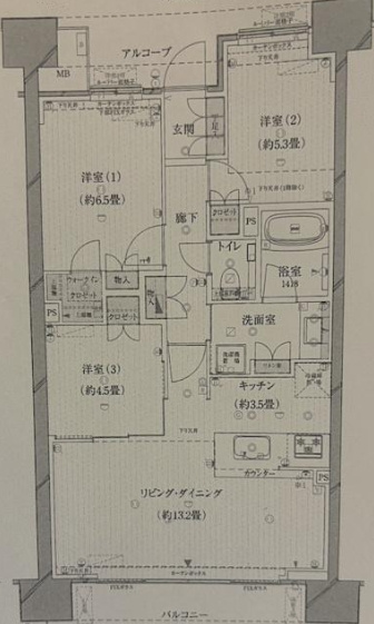 ヴィーガーデンザレジデンスの間取り