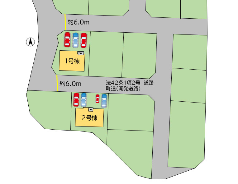 糟屋郡新宮町大字湊4期1号棟の区画図