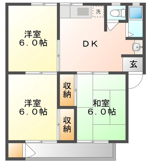 【間取り】 | 縄岡マンション