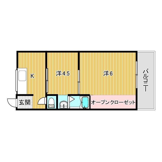 ハイツテンドウの間取り