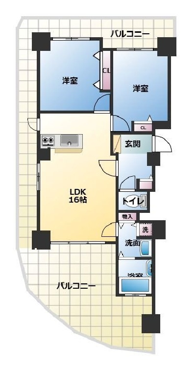 パシフィックビスタV・59100の間取り