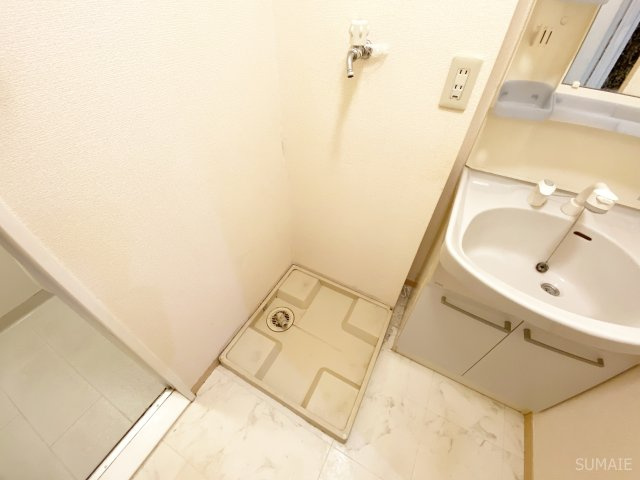 コートクレアールの洗面所|室内洗濯機置き場です！