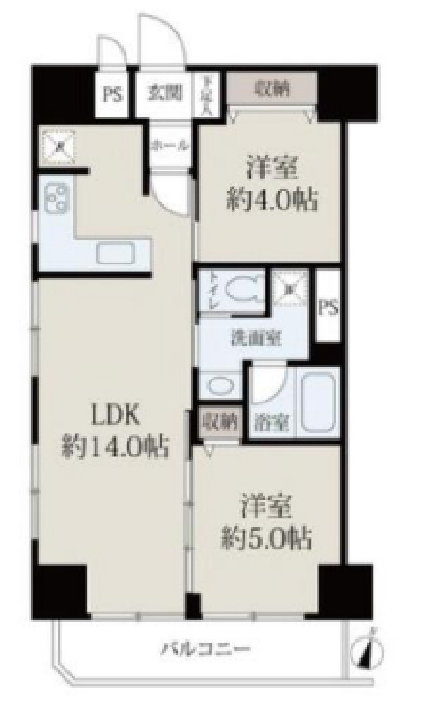 新宿パークサイド永谷の間取り