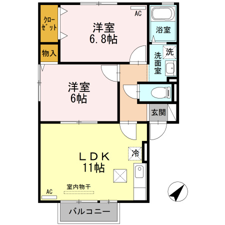 【間取り】 | エクレール　B棟