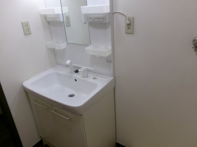 秋定マンションの洗面所
