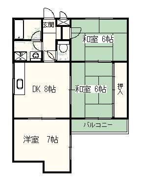秋定マンションの間取り