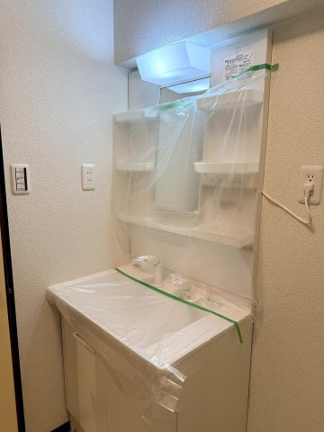 秋定マンションの洗面所