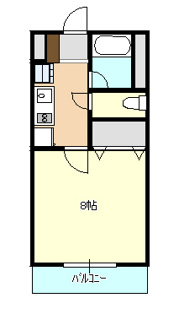 【間取り】 | ナカタマンションB