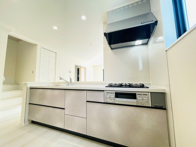 岡崎市元能見町　新築分譲住宅　全2棟　1号棟のキッチン|使い勝手の良いシステムキッチン。