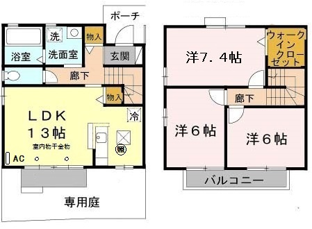 ヒルグレイスB棟の間取り
