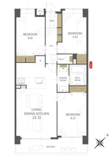 【間取り】アンピール比恵南 
