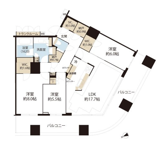 【間取り】 | パークシティ大崎ザレジデンス