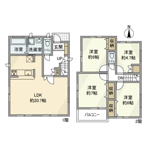 岸根町戸建の間取り