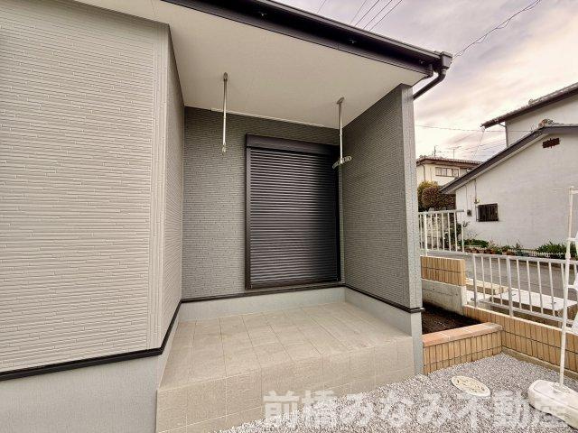 【新築平屋】高崎市箕郷町生原第7　４号棟(全４棟)　リーブルガーデン　新築建売分譲のバルコニー|開放的で明るい空間を演出してくれるバルコニーです
