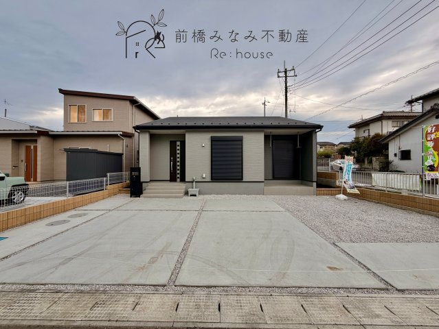 【新築平屋】高崎市箕郷町生原第7　４号棟(全４棟)　リーブルガーデン　新築建売分譲の外観|外観もきれいです