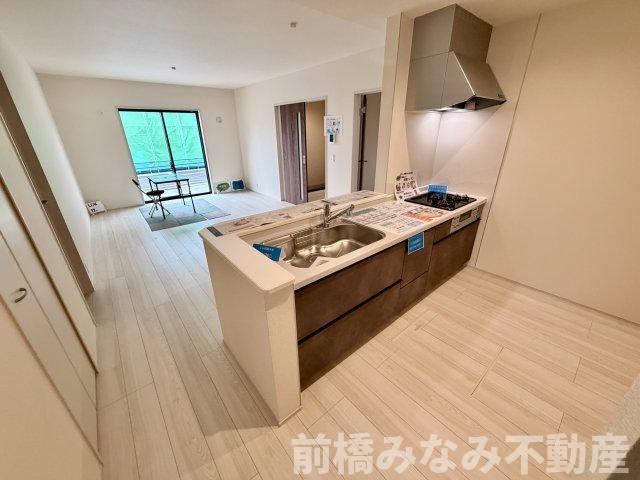 【新築平屋】高崎市箕郷町生原第7　４号棟(全４棟)　リーブルガーデン　新築建売分譲のキッチン|キッチンでお料理をお楽しみください