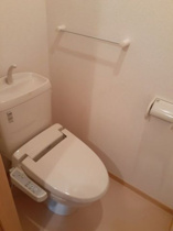 落ち着いた色調のトイレです