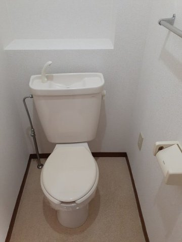 落ち着いた色調のトイレです