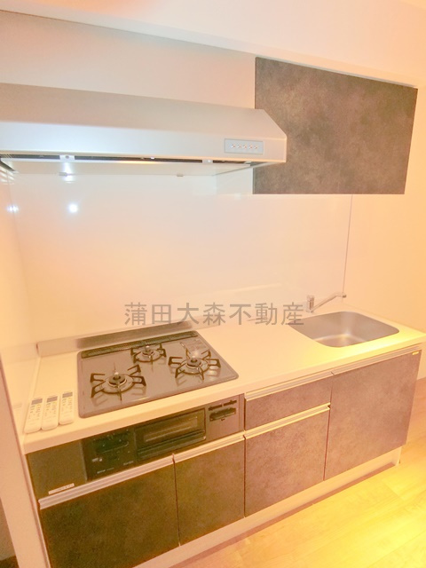 GRAN PASEO大森Ⅱのキッチン|3口ガスグリル付システムキッチン