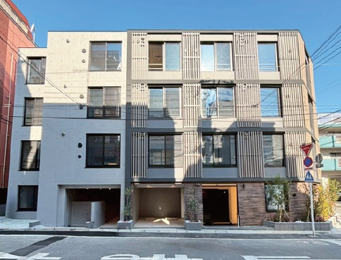 GRAN PASEO大森Ⅱの外観|2025年12築　RC鉄筋コンクリート造地上4階建て総戸数21戸
東京都大田区大森北2丁目　JR京浜東北線大森駅徒歩7分、京浜急行本線大森海岸駅徒歩7分