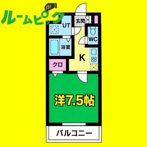 Cieluje中村日赤　名古屋市賃貸　仲介手数料無料の間取り