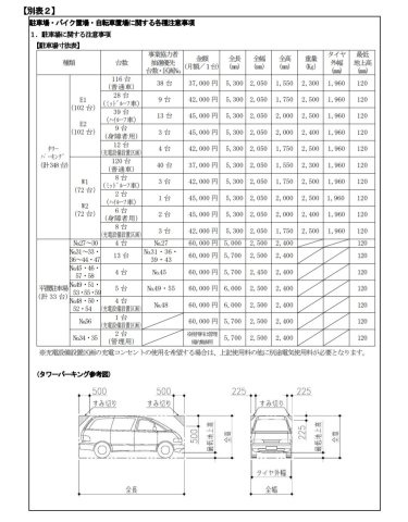 白金ザ・スカイの区画図|駐車場資料