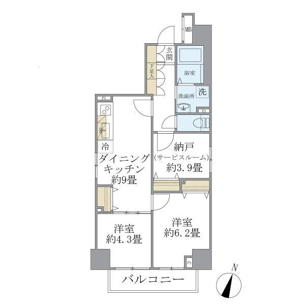 Ｄ’ｓ　ＶＡＲＩＥ阪東橋レジデンスの間取り