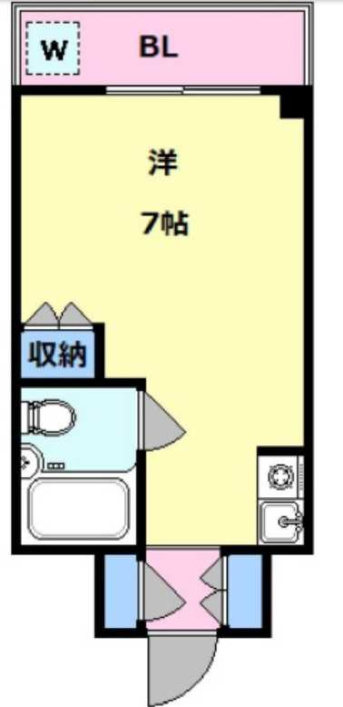 サンズオブイースト　礼金０　バストイレあり　洗濯機置き場の間取り