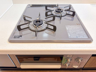 【キッチン】 | キクエイパレス自由ヶ丘 | 二口ガスコンログリル付き