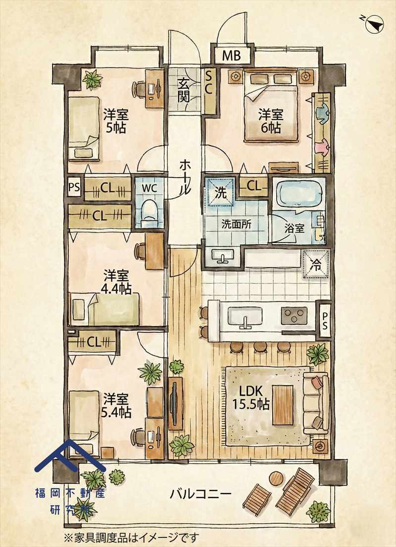 ルネッサンス21春日ザパークの間取り
