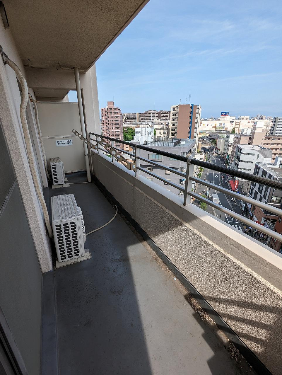 リリオ弐番館のバルコニー