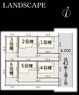 【区画図】 | 藤沢市菖蒲沢第3 新築戸建 全6棟