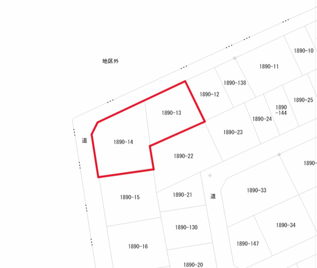 【土地図】 | 牛久市小坂町　土地