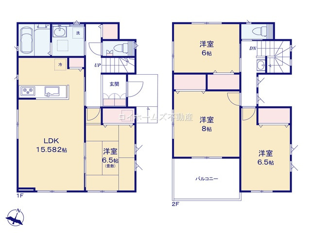 【間取り】 | 知多市長浦３丁目106『仲介料無料』新築戸建て | 1号棟