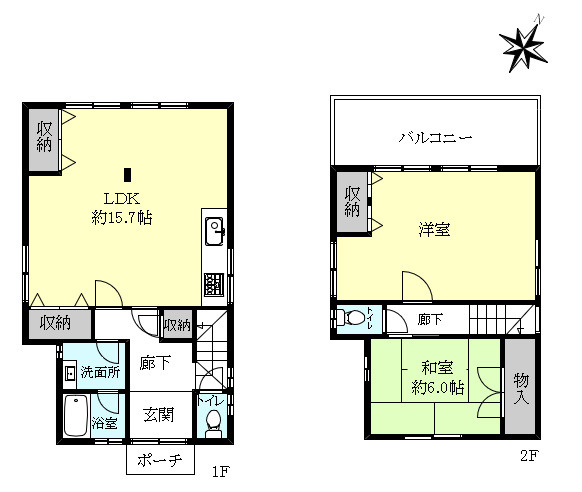 明石市二見町福里戸建の間取り