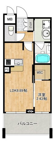 F-Crest Shin-Osakaの間取り