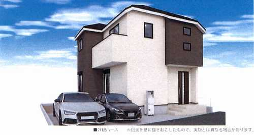 横浜市泉区和泉町　新築戸建全1棟の外観パース