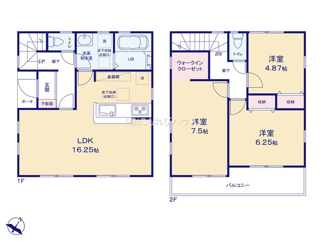 上尾市上　第7　新築一戸建て　リーブルガーデン　01の区画図|1号棟