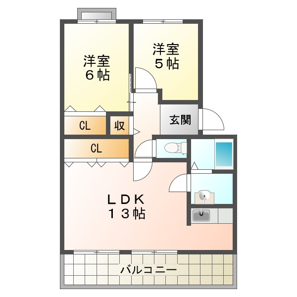 パラシオン有瀬の間取り