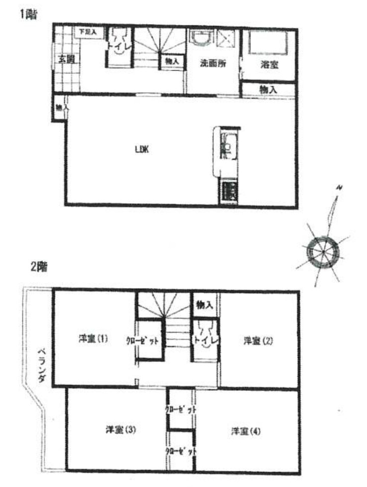 横浜市南区平楽 中古戸建て【仲介手数料無料】の間取り